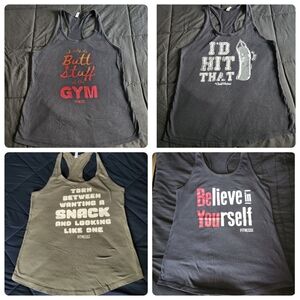 3 XXL Fitness Tee Co razorback tank